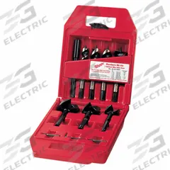 MILWAUKEE Plumber Self Feed Drill Bit Set: Hex, 6 5/8 in Overall Lg, Steel, 7 Drill Bits (MPN 49-22-0065). Key specifications — attr255730: (1) Extension; attr325817: Plumber Self Feed Drill Bit Set; attr277224: MILWAUKEE.