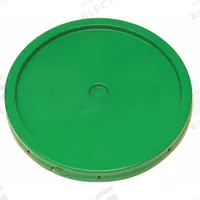 APPROVED VENDOR Pail Lid: Gasketed/Snap-On/Tear Tab, 12 1/4 in Overall Dia, Green, Plastic (MPN ROP2100CVR-TT-GR). Key specifications — attr1188872: APPROVED VENDOR; attr1265149: 1H2/Y27/S; attr1188855: 49EN60; attr1188854: Plastic; attr1188856: ROP2150GR-M.
