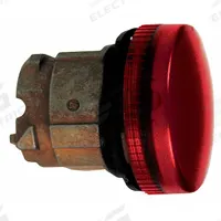 SCHNEIDER ELECTRIC Pilot Light Head: 22 mm Panel Mounting Hole Dia, Red, Fresnel, LED, XB4 Series (MPN ZB4BV043S). Key specifications — Brand: SCHNEIDER; Compatible Lamp Module Type: Universal LED Module; Compatible with Series: XB4.