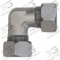 BRENNAN INDUSTRIES Compression Elbow: 22 mm OD x 22 mm OD Size, M30X2.0 x M30X2.0 Thread Size, Steel (MPN D2500-L22-L22). Key specifications — Brand: BRENNAN INDUSTRIES; Series: D2500.