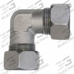 BRENNAN INDUSTRIES Compression Elbow: 22 mm OD x 22 mm OD Size, M30X2.0 x M30X2.0 Thread Size, Steel (MPN D2500-L22-L22). Key specifications — Brand: BRENNAN INDUSTRIES; Series: D2500.