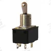 EATON Toggle Switch: 3 Position, 4 Connections, DPST, Solder Lug Connection, 7500 Series (MPN 7561K4). Key specifications — AC Contact Rating: 10 A @ 250 V; Switch Function Configuration: On/None/Off; Brand: EATON; Series: 7500; Horsepower: 1/2 hp @ 125V AC.