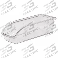 AKRO-MILS Hang and Stack Bin: 4 1/8 in x 10 7/8 in x 3 1/4 in, Clear, Label Holder Included, 305A5. Key specifications — Electrostatic Discharge: Not Electrostatic Discharge Conductive; Brand: AKRO-MILS; % Recycled Content: 0%.