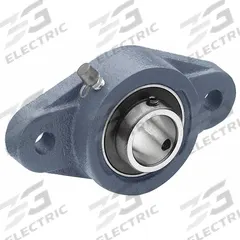 TRITAN 2 Bolt Flange Bearing: Radial Ball, 1 1/4 in Bore, Cast Iron, Set Screws, 5 13/16 in Lg (MPN UCFL206-20). Key specifications — Bore Type: Cylindrical; Brand: TRITAN; Lubricant Material: NLGI #2 Equivalent; Mounting Bolt Size: 3/8 in; System of Measurement: Inch.