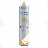 EVERPURE Quick-Connect Water Filter: 5 micron, 2.5 gpm, 14 1/2 in Overall Ht, 15,000 gal, Carbon (MPN EV969331). Key specifications — Brand: EVERPURE; Reduces: Dirt; Filter Media: Carbon.