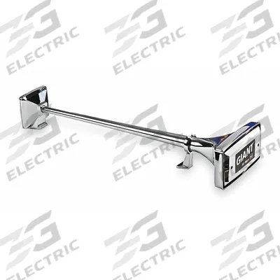 WOLO Air Horn: 12V DC, High Tone, Air, Black, Chrome Plated, 130 dB Sound Level - Max - Air-Powered Horns