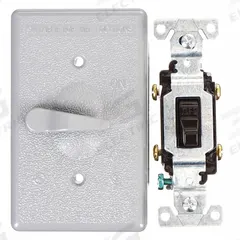 BELL Weatherproof Cover: Die-Cast Zinc, Toggle Switches, 1 Gangs, 4 5/8 in Overall Ht, 3R, Gray (MPN 5137-0). Key specifications — Brand: BELL; Color: Gray; Compatible with Product Type: Toggle Switches; Mounting Orientation: Vertical.