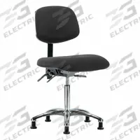 ESD Task Chair: Fabric, Armless, Ht Range 21 1/2 in to 29 in, 18 1/2 in Seat Wd, 17 in Seat Dp (MPN BR-ESD-FMBCH-CR-T0-A0-NF-EG-ESDBLK). Key specifications — Foot Support: No; Back Tilt Backward: 13.5°; Back Tilt Forward: 10.5°; Base Material: Aluminum; Brand: APPROVED VENDOR; Product Type: ESD Task Chair; ESD-Safe: ESD-Safe.