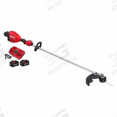 MILWAUKEE Battery-Powered String Trimmer Kit: 15 in to 17 in Cutting Wd, Straight Shaft - Battery-Powered String Trimmers