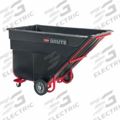 RUBBERMAID COMMERCIAL PRODUCTS Tilt Truck: 54 cu ft, 2,300 lb, 81 1/4 in L x 46 3/4 in W x 50 in H (MPN FG103600BLA). Key specifications — Color: Black; Brand: RUBBERMAID COMMERCIAL PRODUCTS; Caster/Wheel Configuration: (2) Swivel.