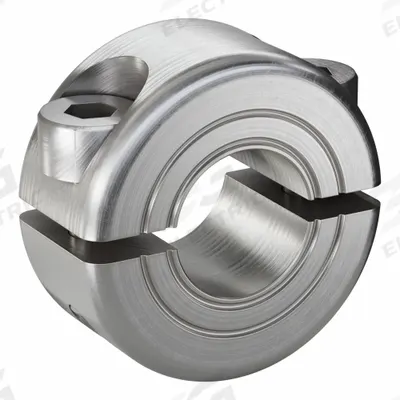 RULAND MANUFACTURING Shaft Collar: 2-Piece, Metric, Round, Clamp-On, 8 mm Bore Dia - Stainless Steel Shaft Collars