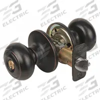 MASTER LOCK Door Lockset: Office Knob Locksets, Bronze (MPN RU0112PKA4). Key specifications — Lockset Style: Rusk.