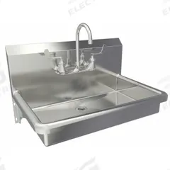SANI-LAV Hand Sink: 1 Stations, 5 in Bowl Dp, 27 in Bowl Lg, 16 1/2 in Bowl Wd, Faucet Included (MPN 5A1F-0.5). Key specifications — Includes Side Splash: Side Splash Not Included; Series: Stainless Steel Wash-Station; Brand: SANI-LAV.