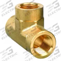 PARKER Metal Pipe Tee: Tee, 1/2 in x 1/2 in x 1/2 in, 2,500 psi, 2 15/32 in Lg, Bright C37700 Brass (MPN 8-8-8 FT-B). Key specifications — Maximum Operating Pressure: 2,500 psi.