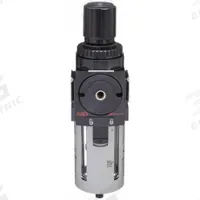 ARO Filter-Regulator: 2000 Series, 1/2 in NPT, 172 cfm, 0.3 micron, 0 psi to 140 psi, Manual Drain (MPN P39343-100). Key specifications — attr109419: ARO; attr109429: Aluminum; attr109463: No; attr109468: 2000.