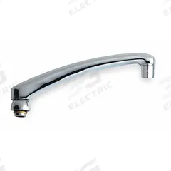 CHICAGO FAUCETS Spout: Spout, Arc, Swivel Spout, Brass, Polished Chrome, 2.2 gpm Flow Rate, Aerated (MPN L8JKABCP). Key specifications — Includes: Mounting Hardware; Product Type: Spout; Spout Style: Swivel; Body Material: Brass; Color/Finish: Polished Chrome; Brand: CHICAGO FAUCETS.