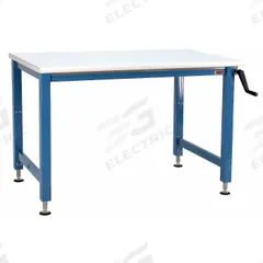 BENCHPRO Workbench: Adj Ht, Laminate, 60 in x 36 in, 1,000 lb Overall Load Capacity, Blue (MPN AMD3660). Key specifications — Brand: BENCHPRO.