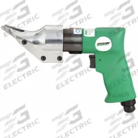 SPEEDAIRE Air Shear: Sheet Metal, 18 ga Capacity (Steel), 1/4 in NPT, 16 cfm Air Consumption (MPN 21AC07). Key specifications — attr75531: 1/4 in NPT; attr75554: Sheet Metal; attr75523: SPEEDAIRE.