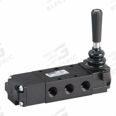 Parker Manual Air Control Valve: DirectAir 4, Four-Way / Three-Position, Lever - Parker Directair 4 Series Manual Air Control Valves