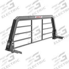 WEATHER GUARD Headache Rack: 3 3/5 in Overall Wd, 25 1/2 in Overall Ht, Aluminum/Steel, Black (MPN 11908-52-01). Key specifications — Color: Black; Product Type: Headache Rack; Material: Aluminum; For Truck Bed Length: 50.6 in to 71.4 in; Brand: WEATHER GUARD.