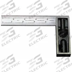 STARRETT Double Square: SAE, Steel, Satin, 6 in Blade Lg, 1/64 in Graduations (MPN 13C). Key specifications — attr1182179: Square; attr1182186: 1/64 in; attr1182189: Satin; attr1182159: STARRETT; attr1182169: Cast Iron.