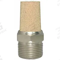SPEEDAIRE Exhaust Muffler: 1 in NPT, 1 3/8 in Hex Size, Nickel Plated Steel, Bronze (MPN 6F601). Key specifications — attr124412: SPEEDAIRE; attr124422: Bronze; attr124426: Nickel Plated Steel.