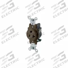 LEVITON Plugs and Receptacles: Duplex, 5-20, White, 125V AC, 20 A, 2 Pole / 3 Wire (MPN T5020-E)