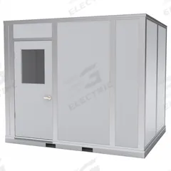 PORTA-KING Modular In-Plant Office: 8 ft x 10 ft x 8 ft, 4 Walls, Vinyl-Covered Drywall, Gray (MPN FAB810). Key specifications — Brand: PORTA-KING; Sound Transmission Coefficient: STC 25; Frame Material: Aluminum.