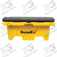 SNOWEX Salt Box: 6 cu ft, 48 in x 33 1/4 in x 20 3/4 in, Lid Included, 2-Way Entry, Stacking Capable (MPN 2FGV6). Key specifications — Brand: SNOWEX; Stackable: Stacking Capable; Shape: Rectangular; Runner Location: None; Fork Entry: 2-Way Entry; Container Wall Type: Solid; Mobility: Stationary; Collapsible: Rigid.