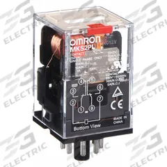 OMRON General Purpose Relay: Socket Mounted, 10 A Current Rating, 12V AC, DPDT, 8 Pins/Terminals (MPN MKS2PIAC12). Key specifications — Brand: OMRON; Base Type: Octal; Mounting Style: Plug-In; Pin Shape: Round; Electrical Connection: Plug-In; Manufacturer Part Number: MKS2PIAC12; Operating Current: 5 A at 30V DC (Resistive Load); Series: MK-S Series.