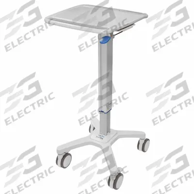 CAPSA HEALTHCARE Laptop Cart: Aluminum, (4) Swivel with Brake - Mobile Medical Equipment Workstations