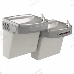 ELKAY Bi-Level Drinking Fountain: On-Wall, 25 5/16 in Ht, Sensor, 8 gph @ 50°F, Gray (MPN LZOSTL8LC). Key specifications — Housing Color: Gray; Brand: ELKAY; Housing Material: Vinyl Clad Steel; Housing Finish: Vinyl Clad; Chilling Capacity: 8 gph @ 50°F.
