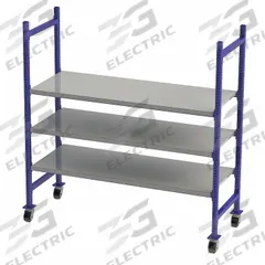 UNEX FLOW CELL Gravity Flow Rack: 76 in x 28 in x 72 in, Flat, 3 Shelves, Steel (MPN FCMFS76283). Key specifications — Brand: UNEX FLOW CELL; Decking Material: Steel.