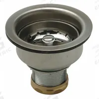 ZURN Strainer: Stainless Steel, Stainless Steel, 3 1/2 in Overall Ht, 4 3/8 in Overall Dia, Threaded (MPN ZSS3000B-SS). Key specifications — Product Type: Sink Drain; Brand: ZURN; Finish: Stainless Steel; Material: Stainless Steel; Includes: Basket.