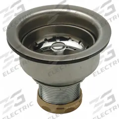ZURN Strainer: Stainless Steel, Stainless Steel, 3 1/2 in Overall Ht, 4 3/8 in Overall Dia, Threaded (MPN ZSS3000B-SS). Key specifications — Product Type: Sink Drain; Brand: ZURN; Finish: Stainless Steel; Material: Stainless Steel; Includes: Basket.