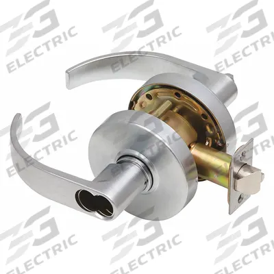 DEXTER Door Lockset: Storeroom Lever Locksets, Chrome, ADA Compliant