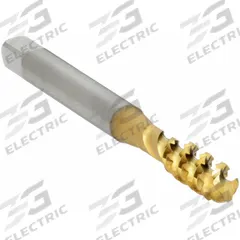 OSG Spiral Flute Tap: #10-24 UNC, 2B, 3 Flute, Bottoming Chamfer, TiN Coated High Speed Steel (MPN 2985405)