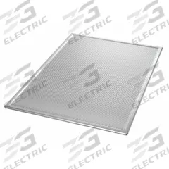CHICAGO METALLIC Sheet Pan: Sheet Pan Pan, Full Sheet Pan Size, Aluminum, Glazed, Perforated, Silver (MPN 44800). Key specifications — Bead Closure: Closed Bead; Coating: Glazed; Pan Style: Sheet Pan; Perforation: Perforated; Brand: CHICAGO METALLIC; Color: Silver; Material: Aluminum; NSF Certified: No.