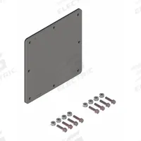 Wireway Closure Plate: 6 in Wd, 6 in Ht, 7 5/8 in Lg, Steel, Gasket (MPN F66WP). Key specifications — Brand: HOFFMAN; With Knockouts: No.