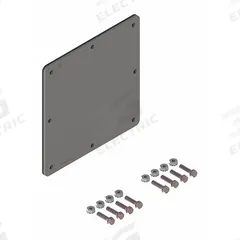 Wireway Closure Plate: 6 in Wd, 6 in Ht, 7 5/8 in Lg, Steel, Gasket (MPN F66WP). Key specifications — Brand: HOFFMAN; With Knockouts: No.