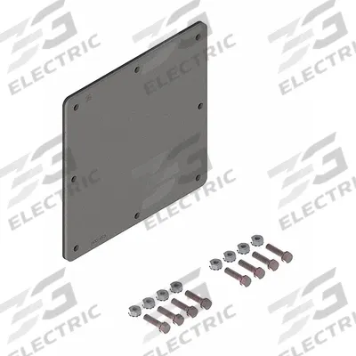 HOFFMAN Wireway Closure Plate: 6 in Wd, 6 in Ht, 7 5/8 in Lg, Steel - End Caps for Dust-Tight Wireways