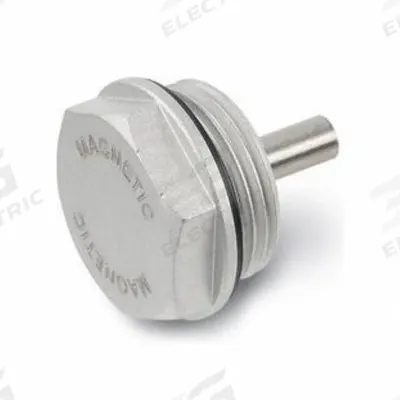 JW WINCO Threaded Plug: with Alnico Magnet, Aluminum, Fluorine Rubber Seal, Metric Fine - Aluminum Threaded Plugs with Magnet