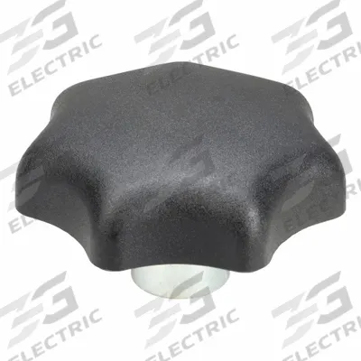 KIPP Hand Knob: 7 Point, Plastic w/ Steel Thread, 3/8"-16 Thread, 22 mm Thread Lg - 7-Arm Knobs with Threaded Hole