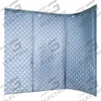 SINGER SAFETY Acoustic Partition: 0.65 NRC, 4 ft Overall Wd, 25 ft Overall Lg, 2 in Thick - Track-Mounted Hanging Acoustic Curtains