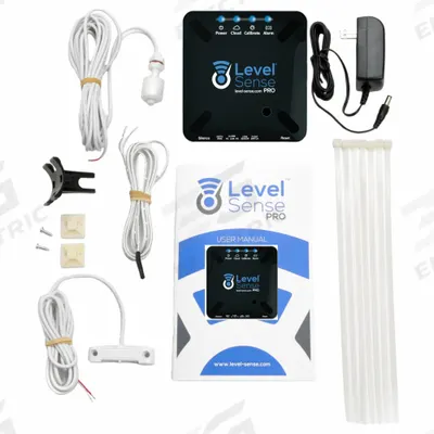 SUMP ALARM High Water Alarm: Leak, 12V DC, Auto/Manual, 100 dB, Audio/Visual, 2 Alarm Inputs - Wi-Fi Enabled Liquid Level Alarms with Leak Sensor