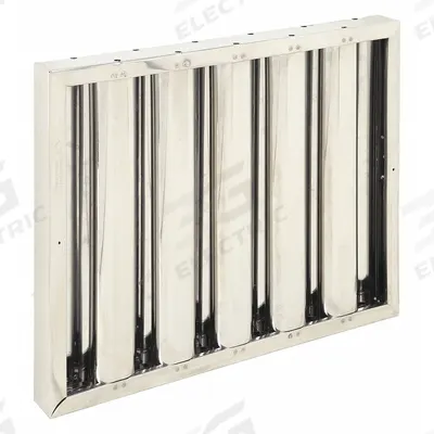 GRAINGER Grease Filter: 20 in x 25 in x 2 in, Stainless Steel - Grease Collection Baffle Air Filters