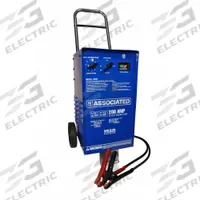 ASSOCIATED EQUIP Battery Charger and Starter: Boosting/Charging/Maintaining, Manual, Timer (MPN US20). Key specifications — Automatic/Manual: Manual; Charging Current @ Voltage: 40 A @ 12V; Charge Type: Timer; Boost Current @ Voltage: 200 A @ 12V; Maintaining Current @ Voltage: 14.4 A @ 12V; Charger Function: Maintaining; For Use With Battery Type: Deep Cycle; Brand: ASSOCIATED EQUIP.