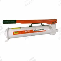 POWER TEAM Hydraulic Hand Pump: 2 Stages, Double Acting, 325 psi Max. Pressure 1st Stage (MPN P159D). Key specifications — Brand: POWER TEAM; Cylinder Compatibility: Double Acting.
