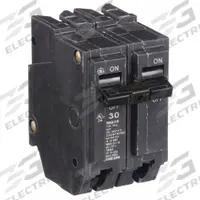 GE Miniature Circuit Breaker: THHQL, 30 A, 120/240V AC, Single Phase, 22kA at 120/240V AC, 2 Poles (MPN THHQL2130). Key specifications — Amps: 30 A; AC Voltage Rating: 120/240V AC; Phase: Single; Max. AIR Rating: 22kA at 120/240V AC; For Use With: Power Mark Gold Load Centers and AQ Lighting Panels.