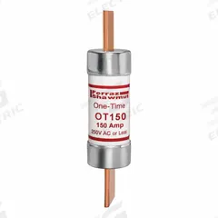 MERSEN Fuse: Class K5, OT Series, Fast-Acting, 150 A, 250 V AC, 250 V DC, Non-Indicating (MPN OT150). Key specifications — Series: OT; Brand: MERSEN; Manufacturer Part Number: OT150.